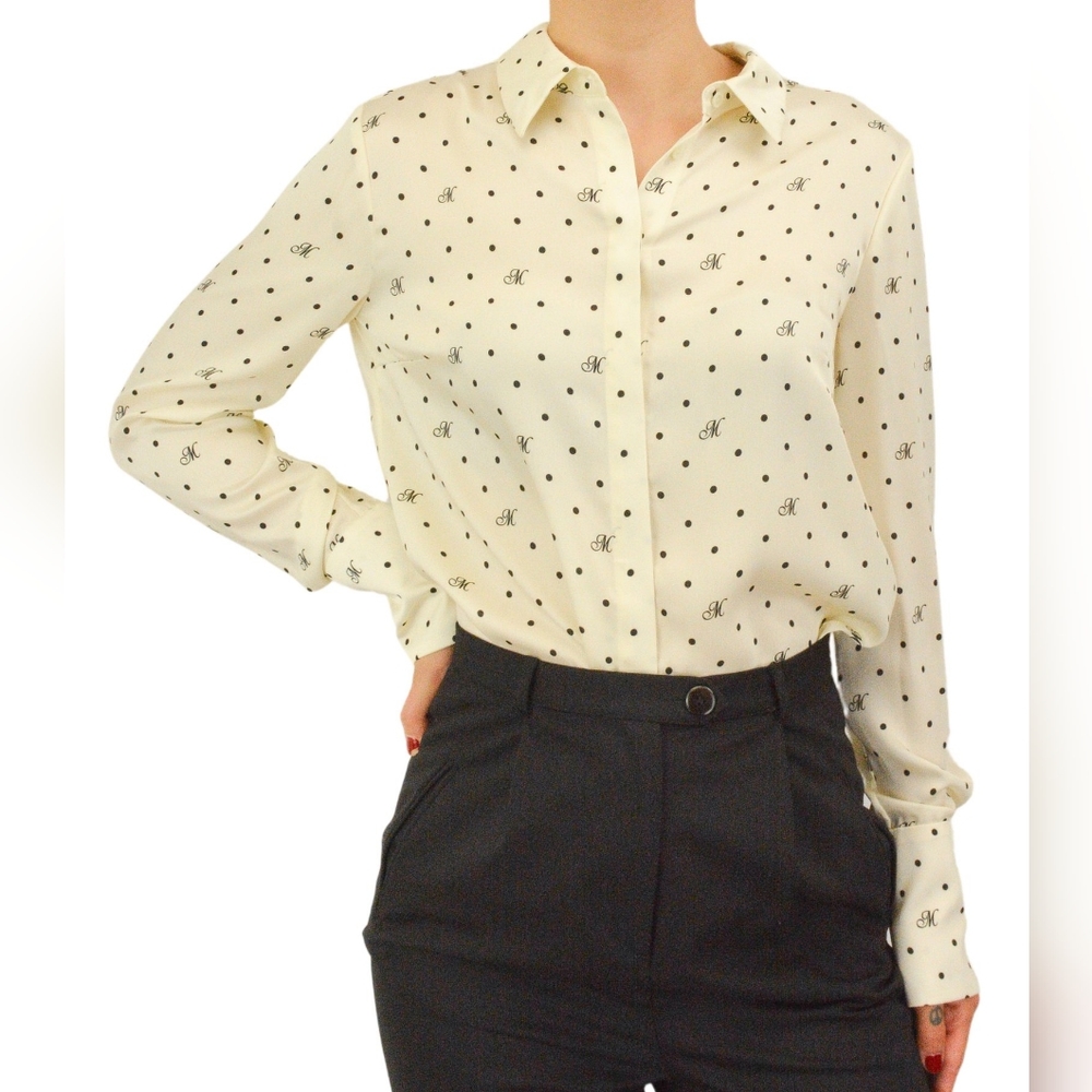 NWT Monse Logo Print Open Back blouse